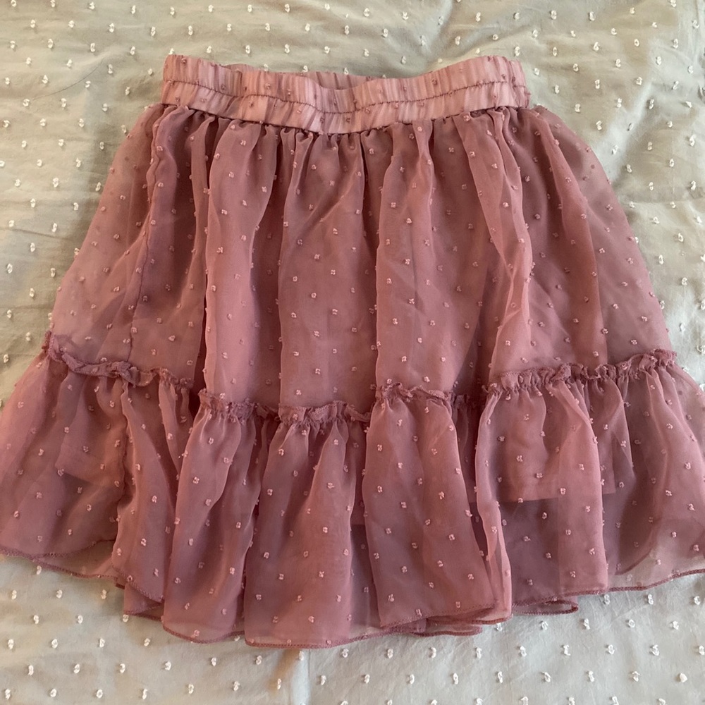 Pink dotted pattern skirt!!!